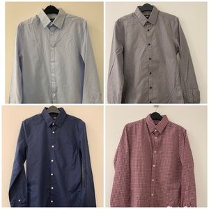 H&M Easy Iron Slim Fit Dress Shirts (Set of 4)